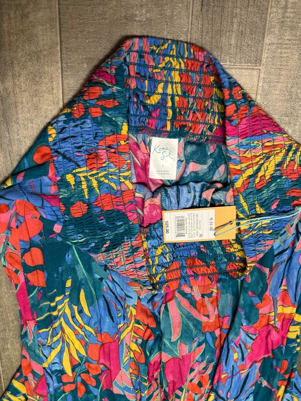 NWT-Kona Sol Women’s Tropical Wide-Leg Split Pants Boho Travel Beach Size Small - Picture 12 of 12